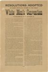 (RECONSTRUCTION POLITICS.) SIMMONS, FURNIFOLD. Resolutions Adopted by Eight thousand Voters at the Great White Men''s Convention, in